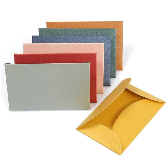 cheap kraft /pearl paper colorful fancy blank cards and envelope