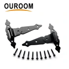 Wholesale Customize Size Heavy Duty Spring Loaded 8" Steel Door Window Tee Hinges for Wood Cabinet Gates