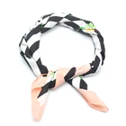 High Quality Stripe Floral Printed Head Scarf Women Square scarf Neckerchief