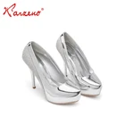 Sexy design glitter sequin female shoes platform 11cm silver dress women pumps shoes