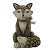 Wholesale seasonal gifts cute fall resin fox for fall decor