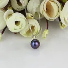 Perfect Silver 8-8.5mm AAA Perfect Round Pearl Pendant Sterling Silver