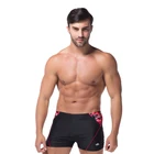 wholesale side printed men's swim boxer brief short swim shorts quick dry swimwear
