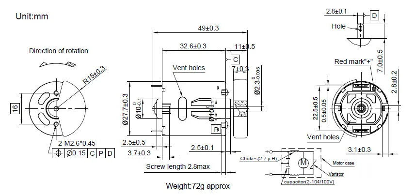 High amplitude strong vibrating intensity 12V DC vibration motor for Massager