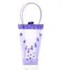 Fashion waterproof clear pp plastic bag cheap promotional flower packaging plastic bag with handle