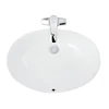 HUIDA white oval small bathroom hand washing santaryware under counter washbasin sink