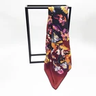 Comfortable Woven Custom Logo Digital Printed Mens Scarf Winter Silk
