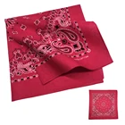 22"*22" 100% cotton beautiful girl's rose pink Hip Hop paisley bandana