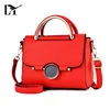 Lingyue HB1059 Fashion Design Customized Elegent Women Hand Bags Lady Maroon PU Leather Handbags