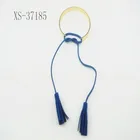 Leather Bangle Hot Sales Women Gold Plated Leather Tassel Custom Cuff Bangle