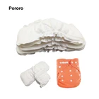 Elastic 5layers bamboo cotton double gusset diaper inserts