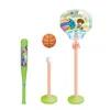 2 in 1 factory kids plastic sports toys basketball toy and baseball kit set toys