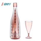 PS stackable outdoor transparent plastic clear water bottle
