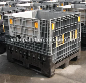 folding logistic container plastic collapsible box with lid