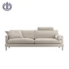 manufacturer commercial Nordic style white fabric sofa modern color velvet fabric sofa good life sofa set design
