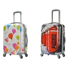 Customized logo pattern gift luggage bag custom printing travel luggage suitcase