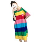 Lovely Cartoon Student Short Sleeve, Loose Size, Thin Girl Sleepwear, Pure Cotton Home Clothing