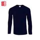 Cheap wholesale new model o-neck basic men long sleeve custom cotton t shirt plain
