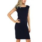 Ladies Sheath Tank Sleeveless Elegant Holiday Bodycon Midi office Pencil Dress