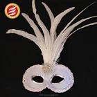 White Ostrich Mask Resin Cosplay Feather Mask