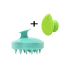 Silicone Hair Scalp Massager Shampoo Brush with Face Brush Scrubber