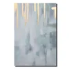 Hand-painted Modern Gold and Gray Abstract Gilding Gold Foil hand painting oil canvas decoration hotel art