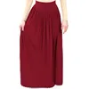 YSMARKET 4 Color Women Spring Autumn Pleated Skirt Long Elastic Hight Waist Slim Casual Muslim Skirts Fashion EZ180501