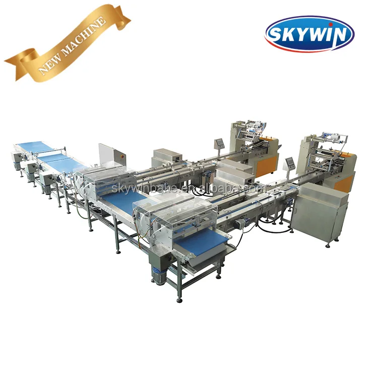 Multi Function Chocolate Wafer Packing Machines Automatic Biscuit Cookie Packaging Line With Tray