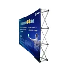 Portable aluminum pop up display stand backdrop wall tension fabric banner for advertising