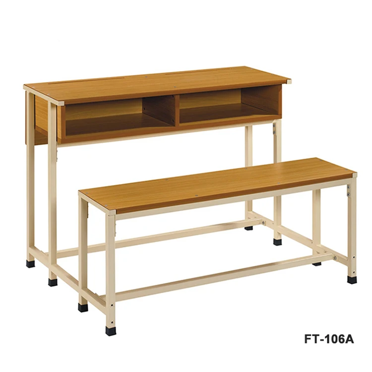 Modern Style Double School Desk And Chair Set Classroom Furniture