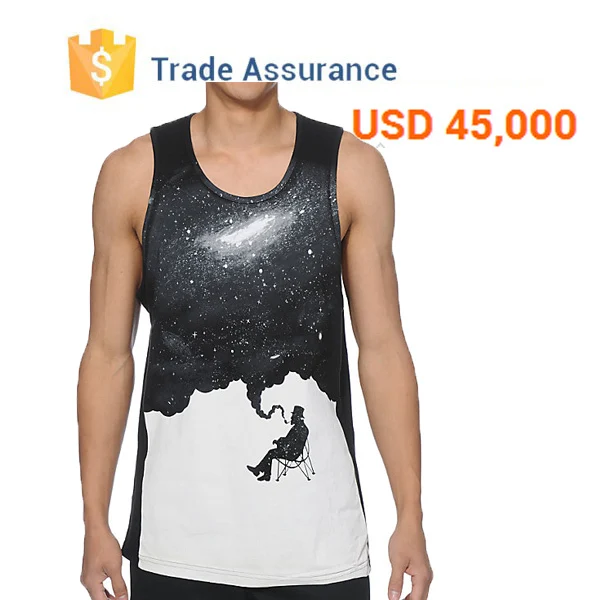 fashion men tanktop,printed men tanktop,wholesale