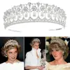 Wedding Bridal Tiara Crown Vintage Wedding Bridal Pearl Crown Diana Tiara Princess Hair Accessory