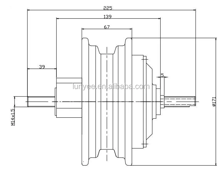 1000w electric wheel hub motor