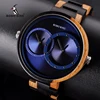 Top Quality BOBO BIRD Quartz Wristwatch Multiple Time Zone Watches Wood Timepieces with Sapphire Dial