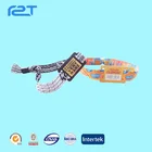 2019 professional rfid bracelet nfc ticket woven wristband/bracelet with QR code