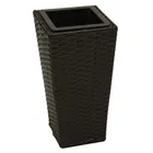 outdoor rattan wicker patio Garden planter pot garden flower green pot cane flower pots