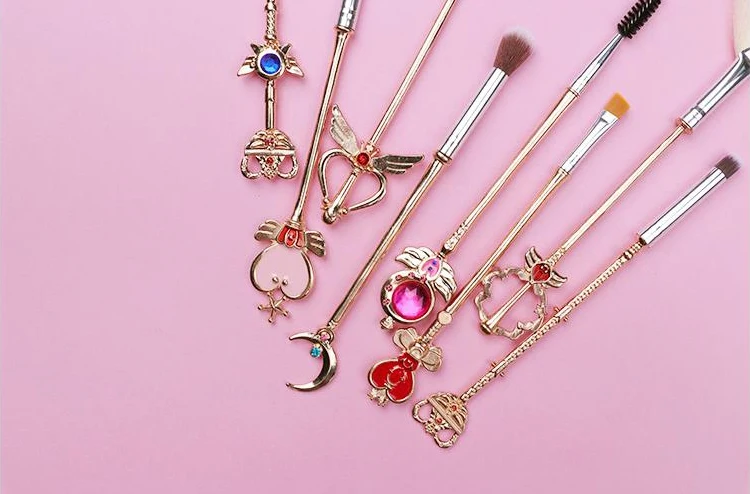 metal makeup brush set