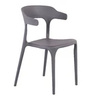 Famous designers cheap colored dining room restaurant equipment plastic arm dinning chairs with armrest