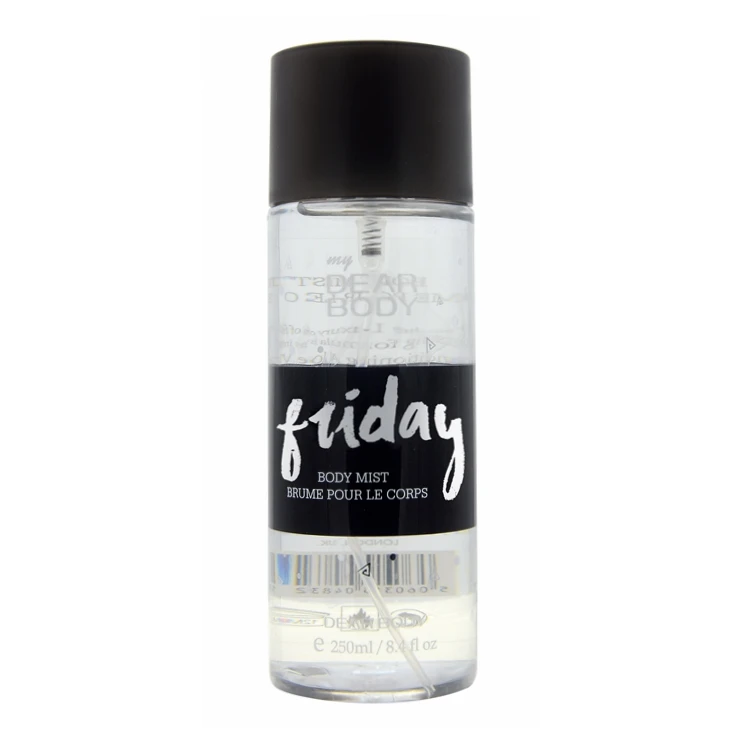 my dear body brand black friday body mist spray for women with