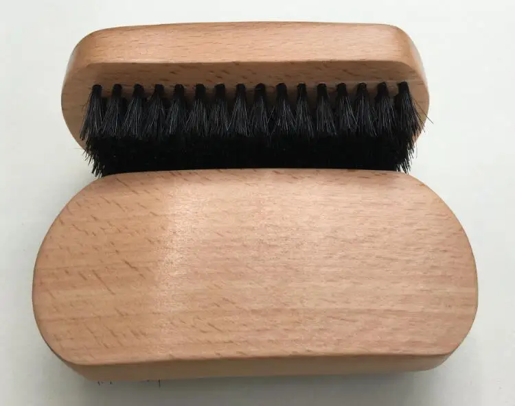 Black Boar Bristle brush, beech wood handle, male special beard brush, can engrave logo