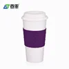 China factory best price cafe all color 500ml TPR plastic drinking water reusable coffee cup with sleeve