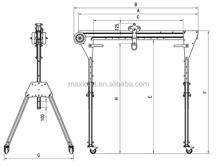 Portable Hoist Crane Lifter Electric Lifting Hoist and mini Crane