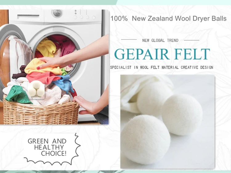 HOT Dryer Balls Max Dryer Sheep Wool Laundry Balls Fluffs & Softens Clothing Towels
