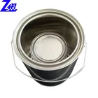 custom resealable round metal tin can with lid tin can packing manufacturer for oil paint industrial use