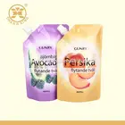 Plastic laminated refill bag for laundry detergent, Stand up pouch with spout for shower gel packaging