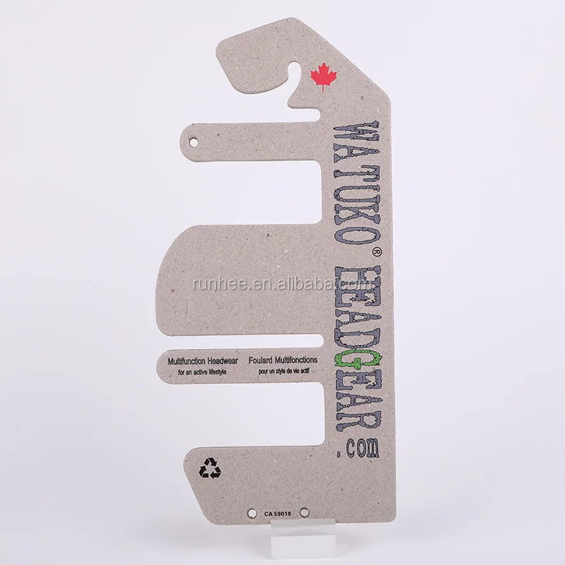 OEM Logo Cardboard Scarf Hangers Customizable Size Recycled Paper Hangers