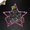 Glitter star 25 years AKA rhinestone motif silver star rhinestone transfer designs