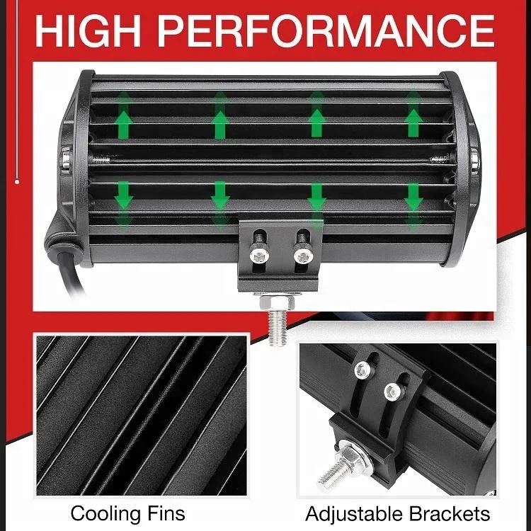 7'' Tow Truck 7D Quad Row 24 Volt LED Light Bar