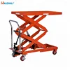 Warehouse cart easy operate 1 ton manual portable hydraulic lift table