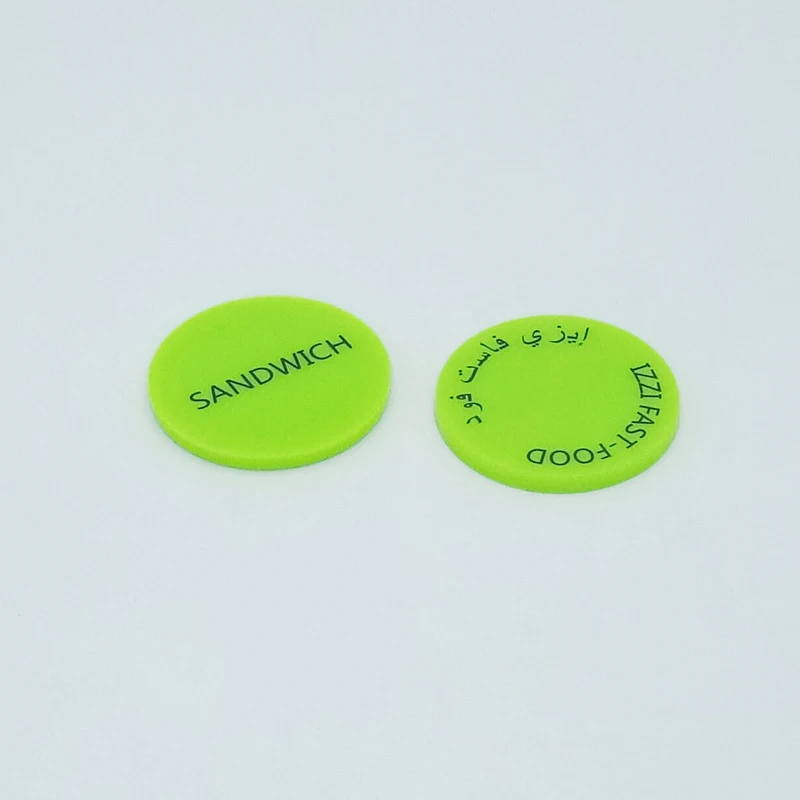 Colored embossed plastic token/coin, View plastic coins, WZHP Product